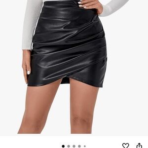 Pleather black skirt